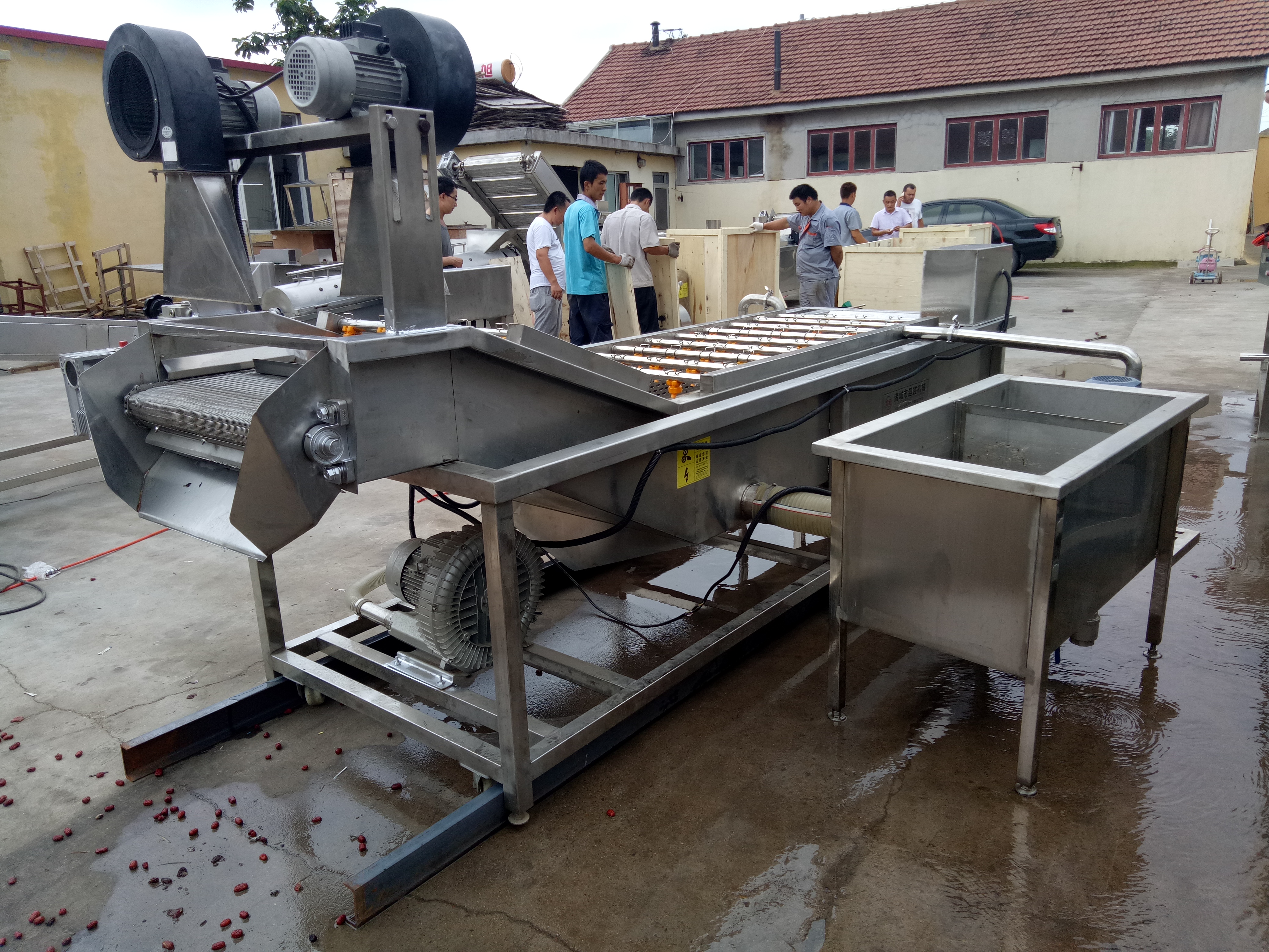 Commercial fruit and vegetable cleaning machine