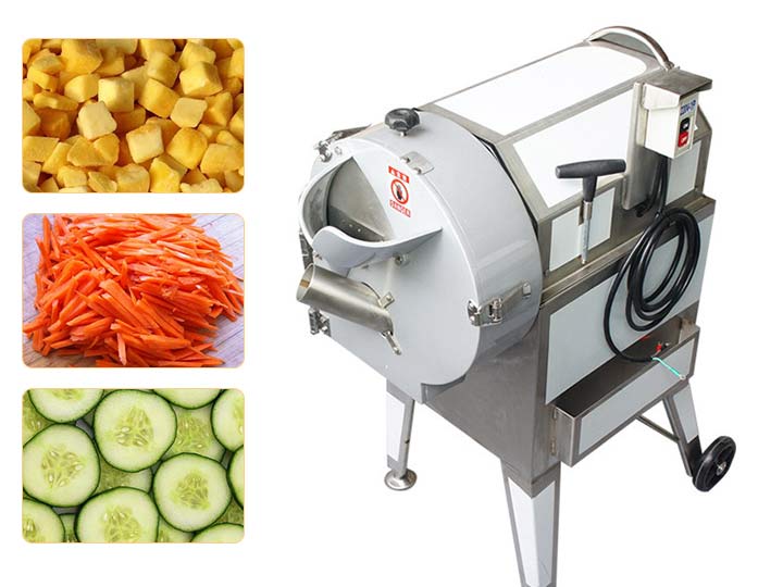 Root vegetable cutting slicing machine