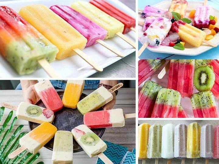 Ice popsicles made by ice popsicle maker