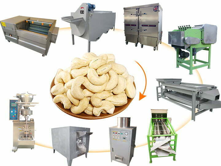 Small semi automatic cashew nut processing machine