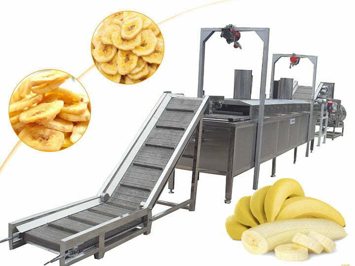 Automatic banana chips production line plant