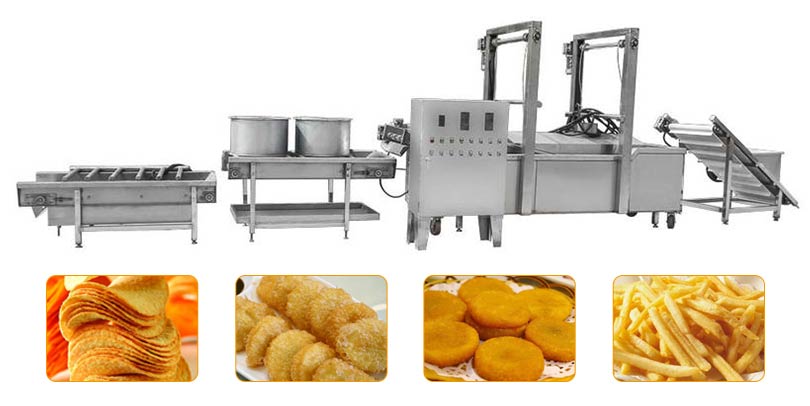 Fried food processing machine