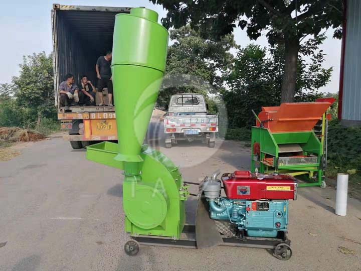 Delivery site of cassava grinding machine