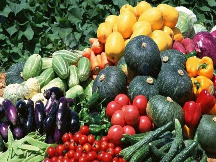 All kinds of vegetables and fruits